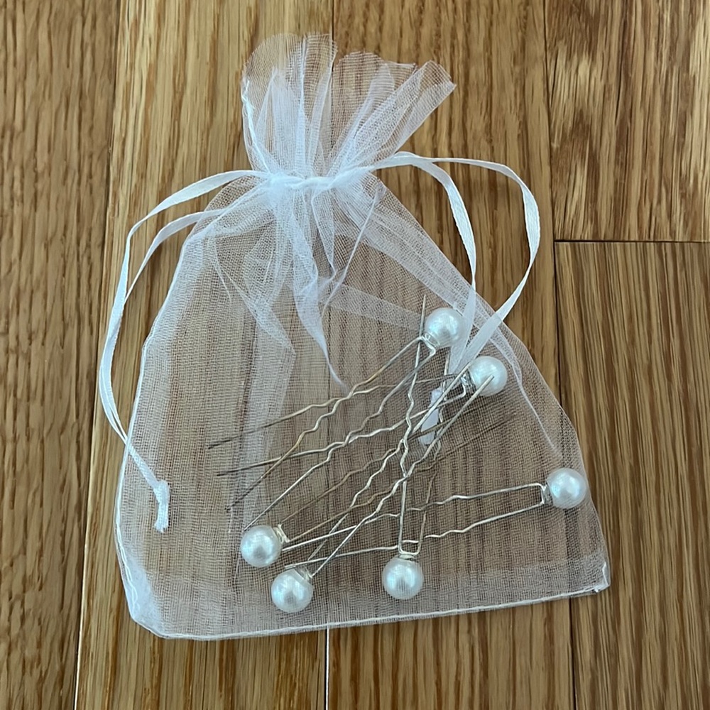 6 Pack Pearl Hair Clips Handmade Purchased On Etsy